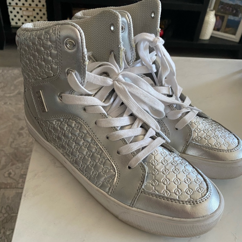 Silver High Top Sneakers